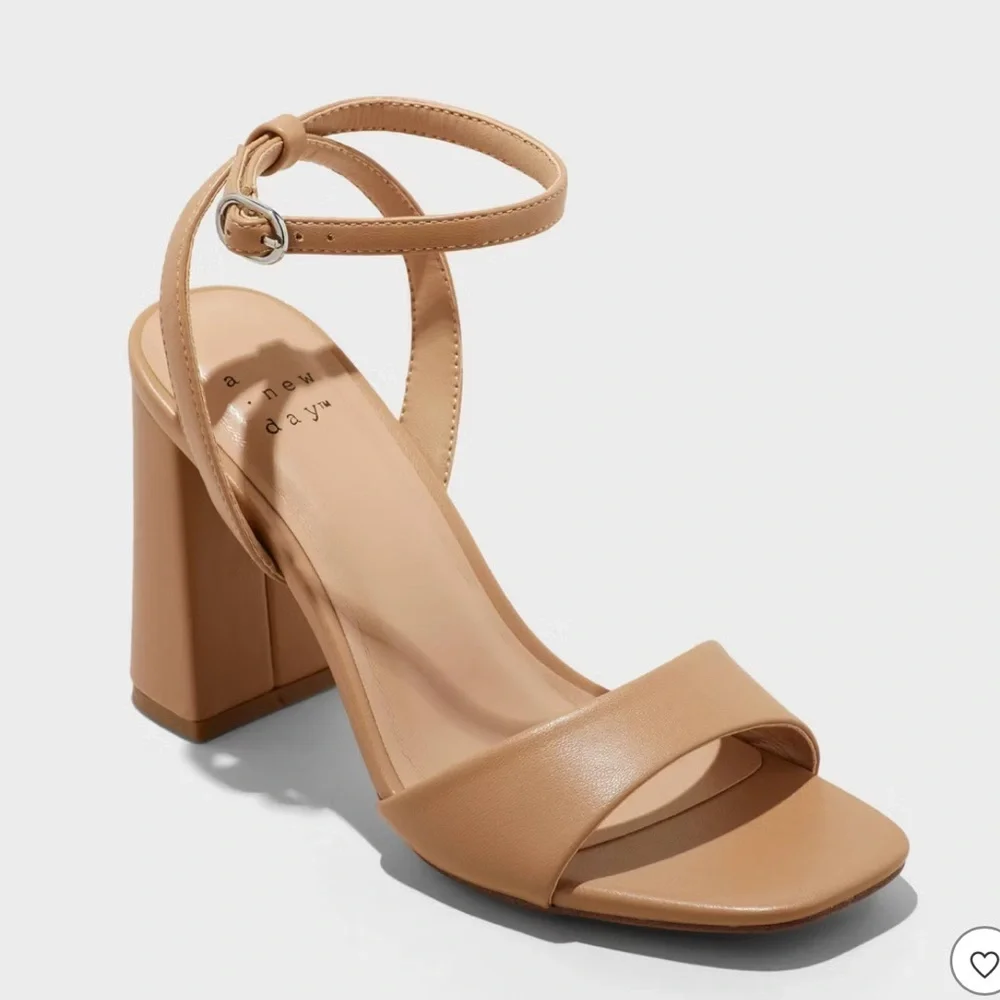A New Day Beige Heeled Sandals size 10 #14
